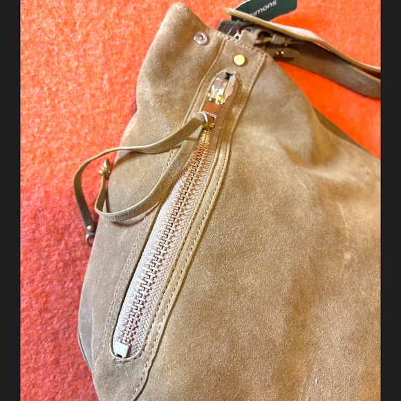 Rebecca Minkoff honey caramel M.A.B carryall hobo suede leather large tote NWT - Picture 4 of 16